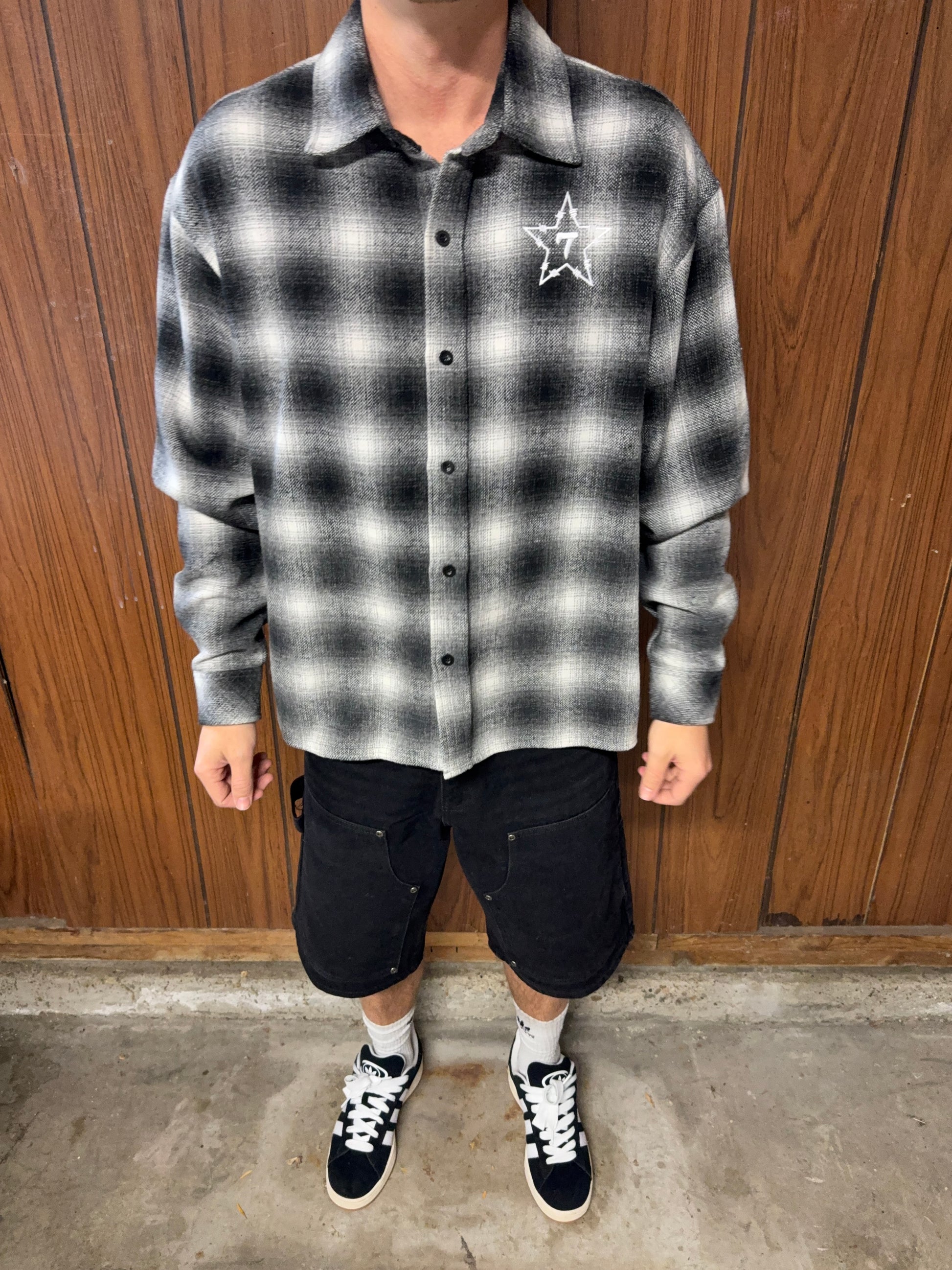 Embroidered Halo Flannel